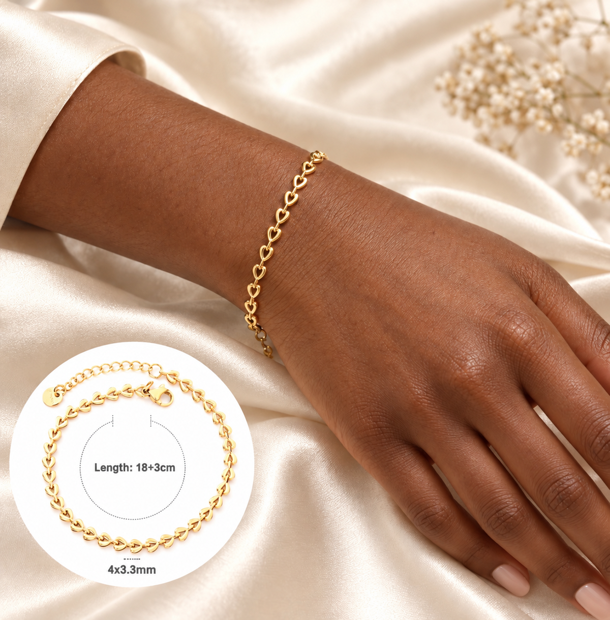 Gold Geometric Charm Bracelet