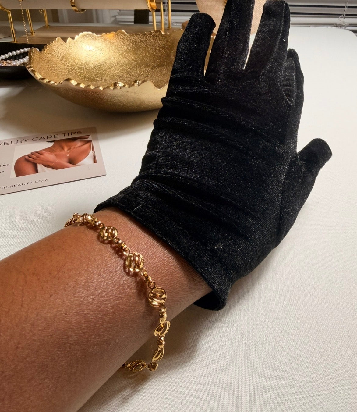 18K Gold PVD Geometric Link Bracelet – 304 Stainless Steel