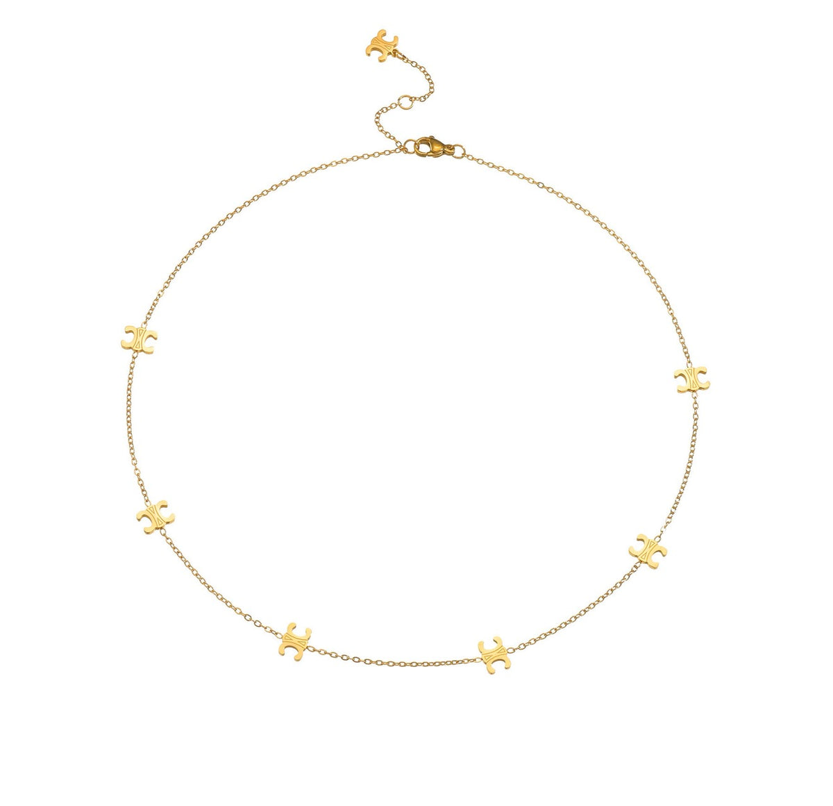 Luxury Double-C Charm Gold Necklace