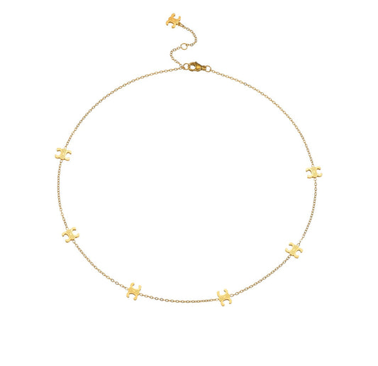 Luxury Double-C Charm Gold Necklace