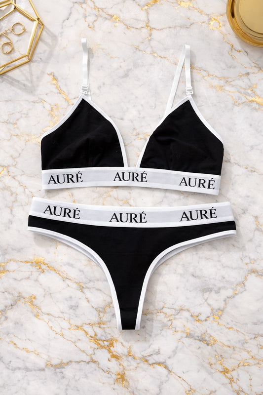 AURÉ Signature Cotton Bralette & Panty Set