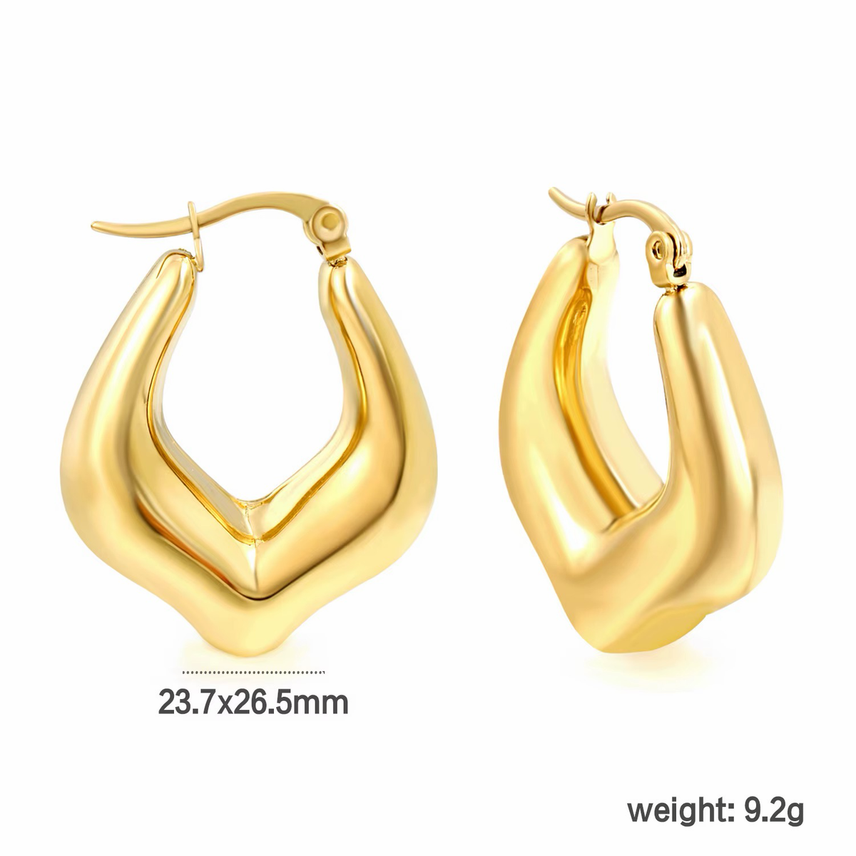AURÉ Sculpted Gold-Tone Hoop Earrings