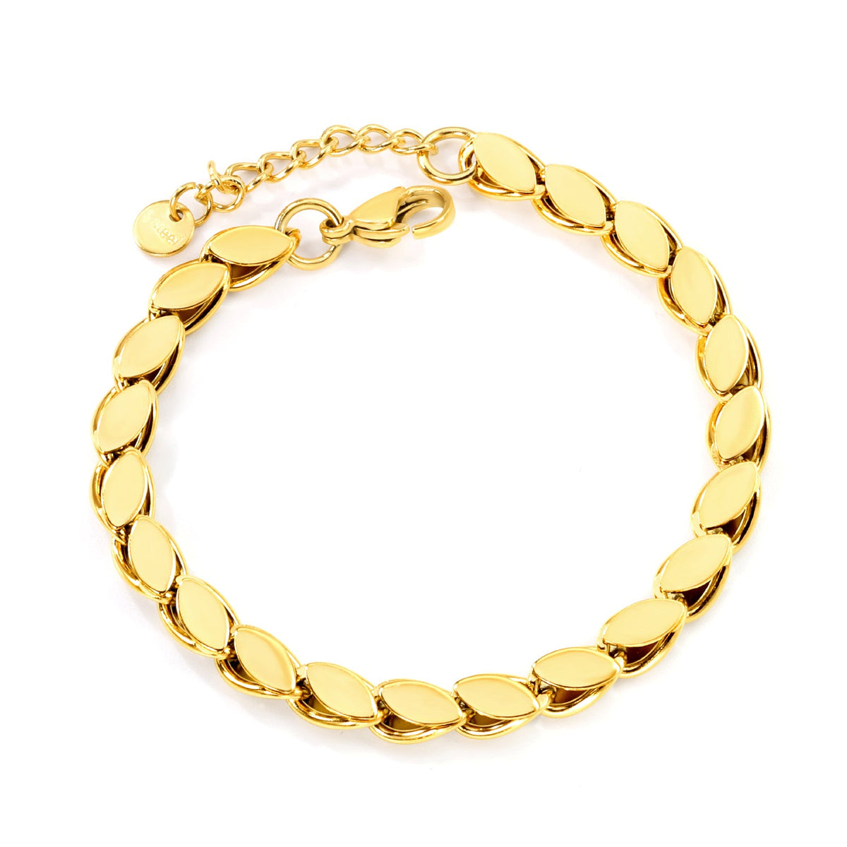 Gold Leaf Link Bracelet